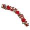 Red, Gold, Blue, Green Poinsettia, Magnolia Garland (Unlit) - Final sale / Non-returnable and Non-refundable